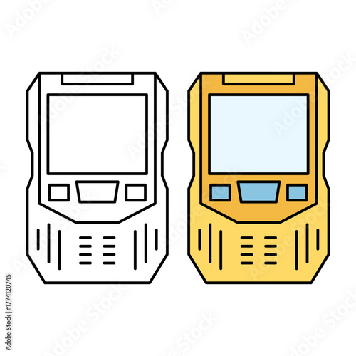Gas detector. Detection device. Vector illustration.