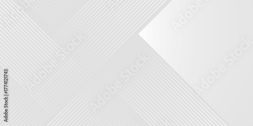 background design with diagonal line pattern in grey colour. Vector white horizontal template for business banner, formal invitation backdrop, luxury.