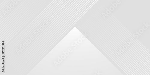 background design with diagonal line pattern in grey colour. Vector white horizontal template for business banner, formal invitation backdrop, luxury.