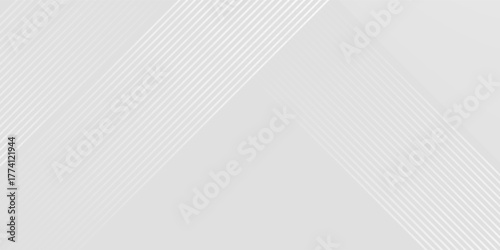 background design with diagonal line pattern in grey colour. Vector white horizontal template for business banner, formal invitation backdrop, luxury.