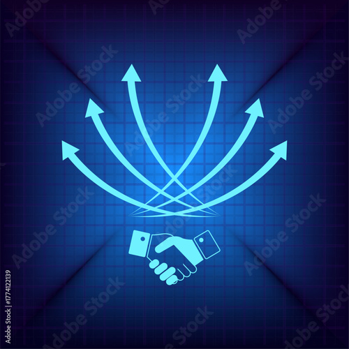 Vector illustration on a blue background