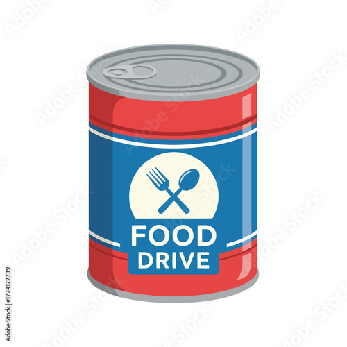 Canned food donation drive promotes community support and charity for those in need, emphasizing generosity and social responsibility through giving.