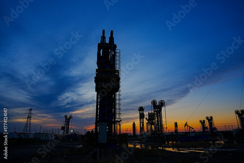 Oil pump in the outdoor work