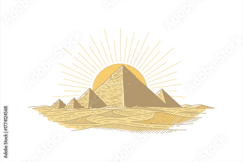 Egyptian Pyramids Landscape