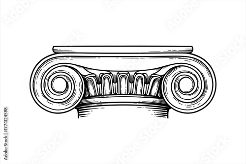 Ionic Column Capital Drawing