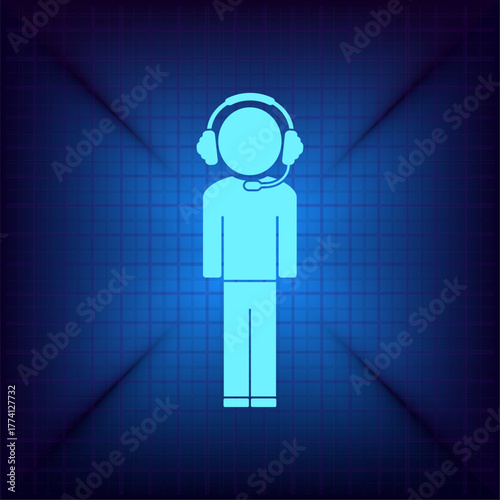 Vector illustration on a blue background