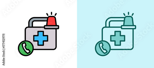 Emergency Care whitegreen icon