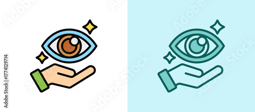 Eye Care Clinic whitegreen icon