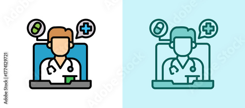 Telemedicine Services whitegreen icon