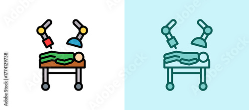 Surgery And Operation whitegreen icon