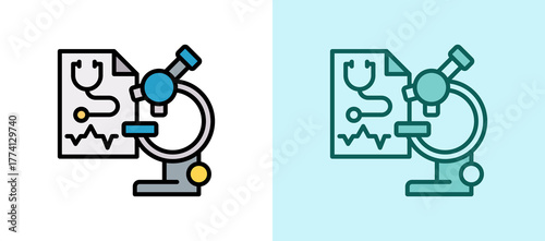 Diagnostic Laboratory whitegreen icon