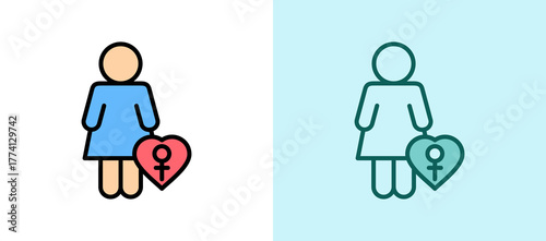 Womens Health whitegreen icon