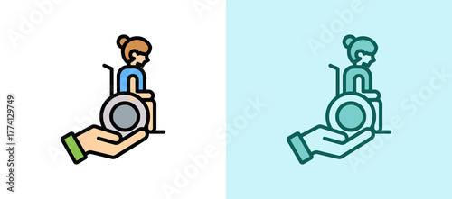 Elderly Care whitegreen icon