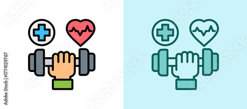 Wellness & Fitness whitegreen icon