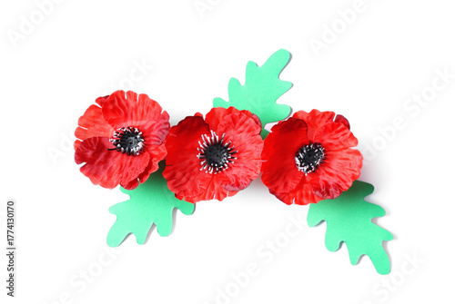 Poppy flowers with paper le...