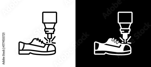 Footwear Production whiteblack icon