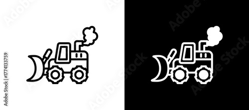 Heavy Machinery whiteblack icon