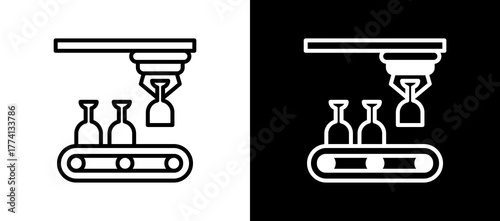 Glass Production whiteblack icon