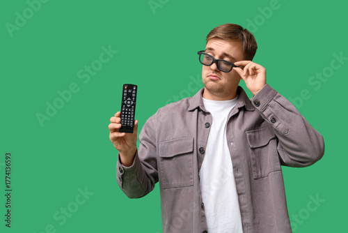 Thoughtful young man with 3...