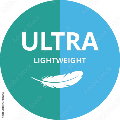 Ultra lightweight symbol feather icon minimal design for product feature carrier vector