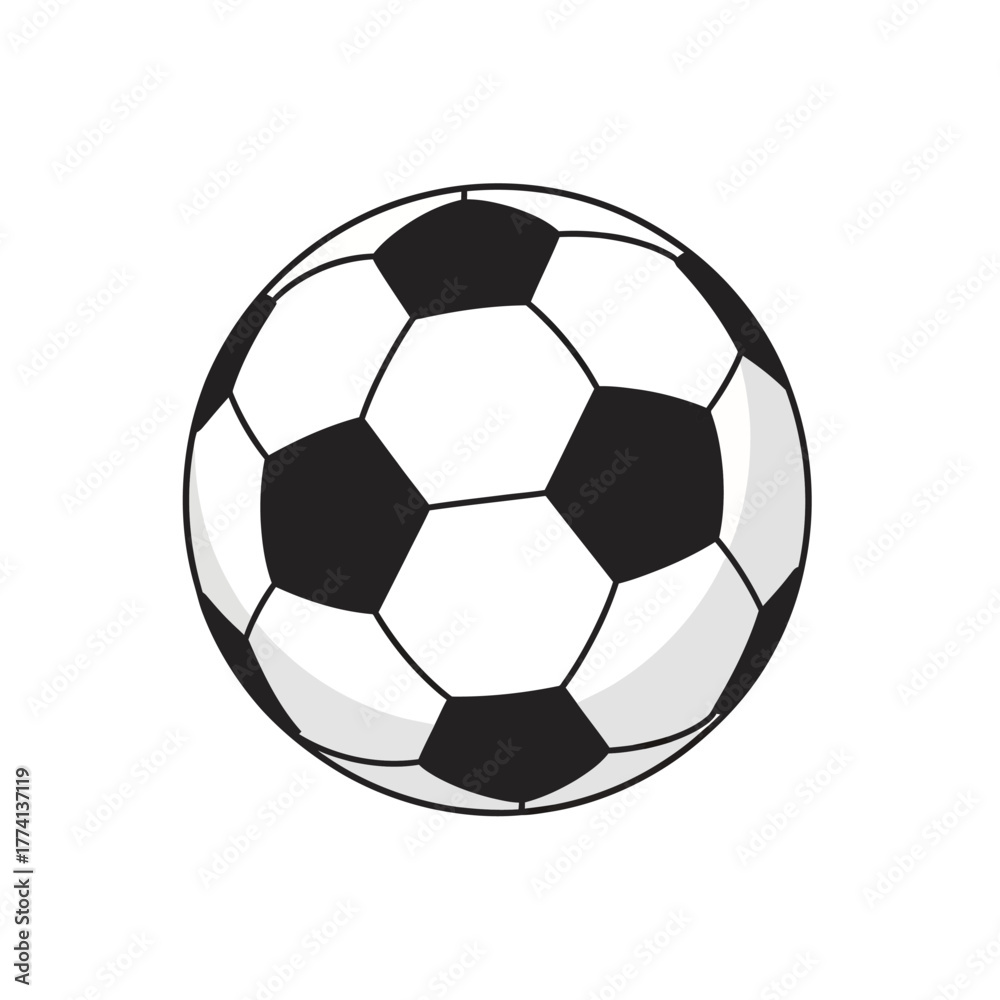 Fototapeta premium Black and white soccer ball