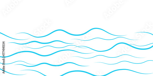 Japanese blue wave background vector. Wallpaper design with blue and white ocean wave pattern backdrop.