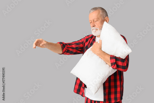 Senior male sleepwalker in ...