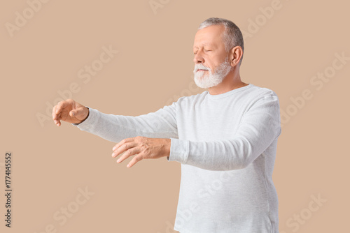 Senior male sleepwalker in ...