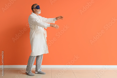 Senior male sleepwalker nea...
