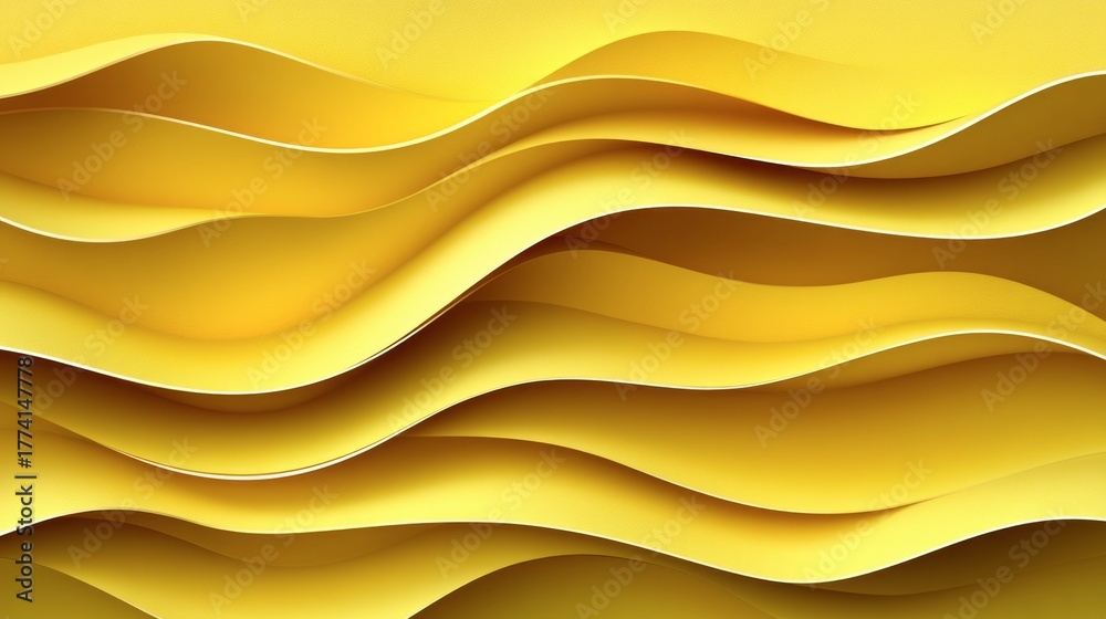 Obraz premium Abstract yellow wavy layered background