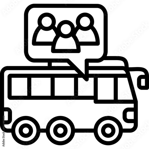 Public Transportation line icon