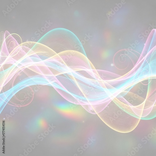 Ethereal Pastel Rainbow Holographic Abstract Background 8