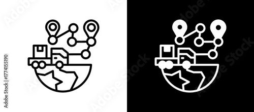 Export Routes whiteblack icon