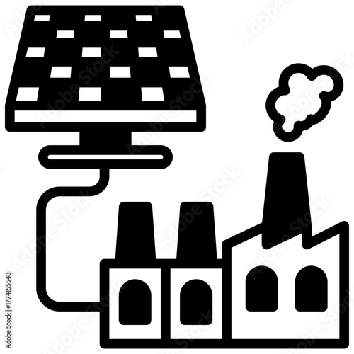 Energy Grid Icon, Glyph Mini Illustration Relate To Industry 4-0. Use For Modern Concept, Ui, Ux Web And App Development.