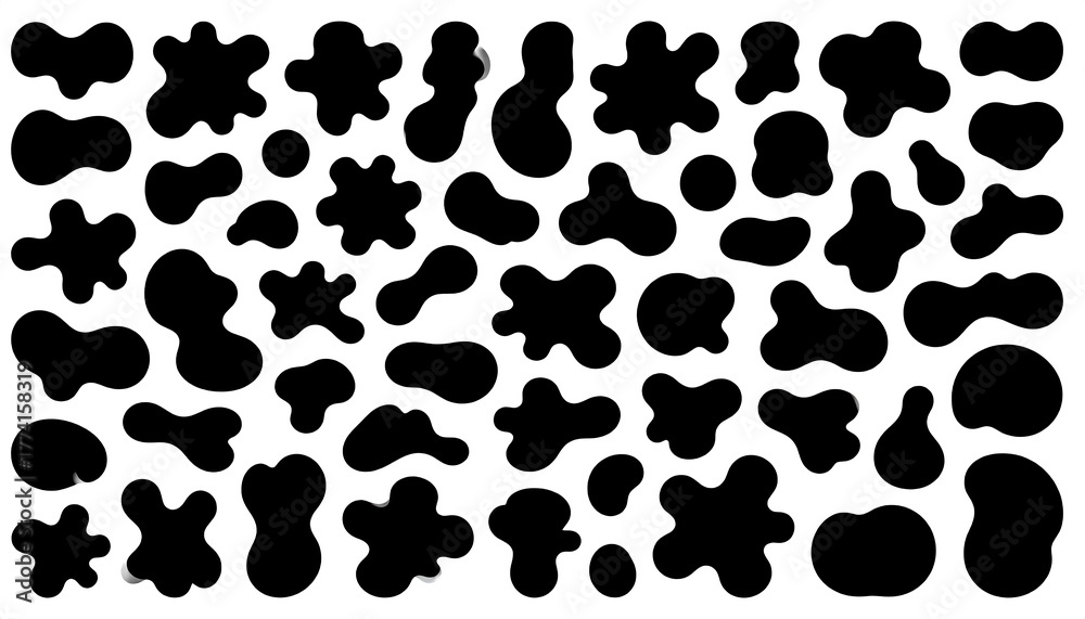Fototapeta premium Abstract Blob Shapes Collection.