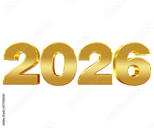 Celebrate the New Year with Luxurious Golden 2026 Numbers, Ideal for Invitations, Festive Greetings and Event Decorations, Welcoming a Bright and Prosperous Future