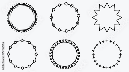 Collection of Hand Drawn Doodle Frames and Borders in Vector Format