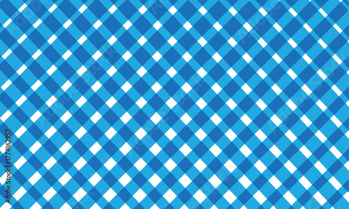 abstract blue colour diagonal seamless chaqe plade pattern can be used for background , table cloth, textile etc