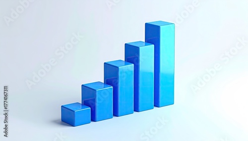 Blue bar graph growing, rising, ascending Free Download Blue bar graph growing, rising, ascending - GFXLoad