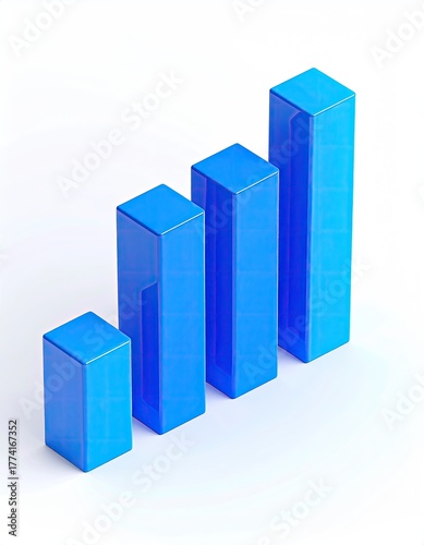 Free Download Blue block chart ascending - GFXLoad