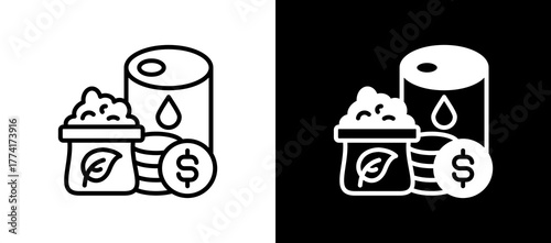 Commodity Market whiteblack icon