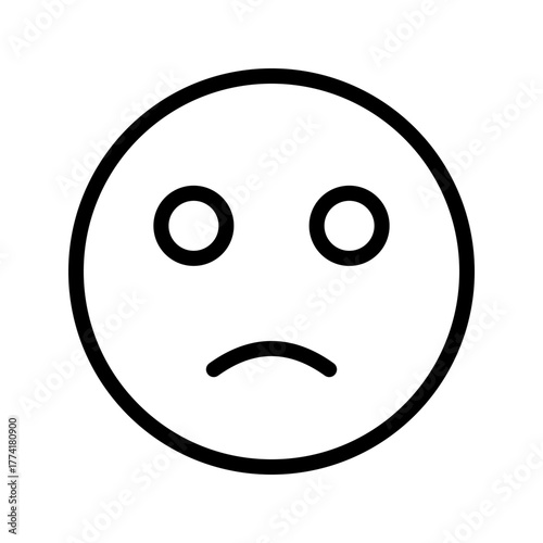 Sad Face Emoticon and Expression Icon Set Featuring Negative Emotion, Disappointment, and Mood Symbols for Modern Apps, Web, and Digital Communication