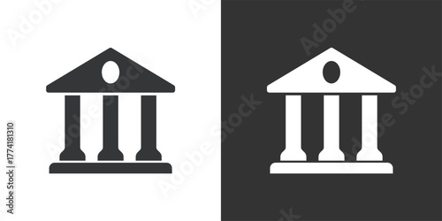 Government icon. Solid glyph series icon