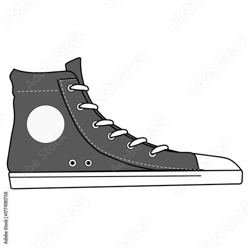 スニーカー_ファッション_ベクターイラスト