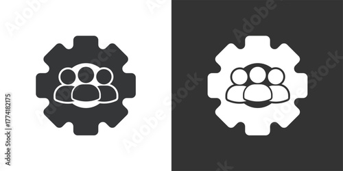 Team Management icon. Solid glyph series icon