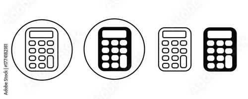 Modern calculator icon with vibrant color options