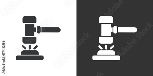 Court ruling icon. Solid glyph series icon