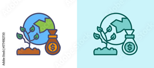 Agriculture Trade whitegreen icon