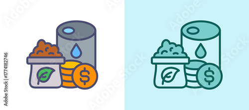 Commodity Market whitegreen icon