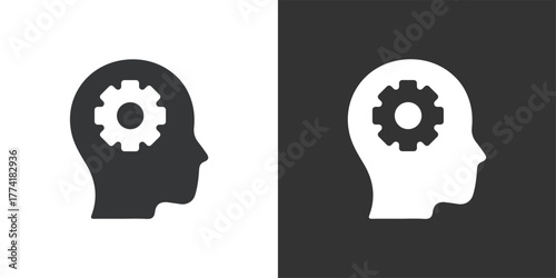 Think icon. Solid glyph series icon